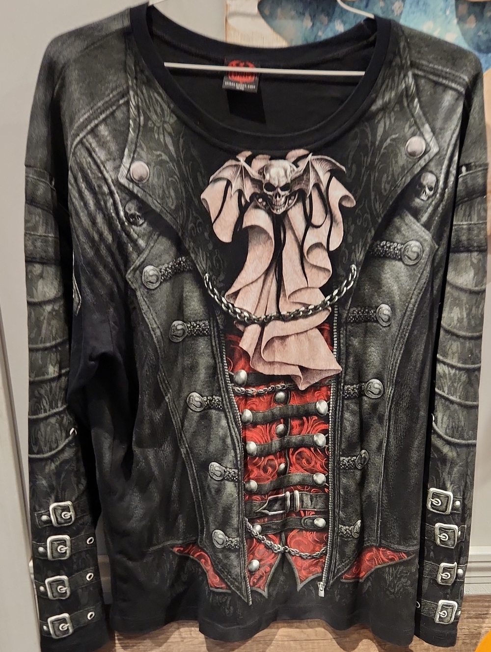 Spiral Goth Wrap - Allover Longsleeve T-Shirt Black Sz XXL